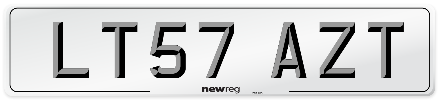 LT57 AZT Number Plate from New Reg